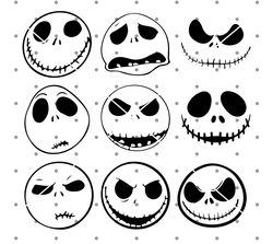 Jack Skellington SVG Halloween SVG The Nightmare Before Christmas SVG Design Files For Cricut Silhouette Cut Files Layer