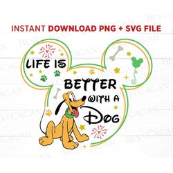 Life is Better with a Dog Svg, Dog Mom Svg, Png Svg Files For Cricut, Dog Lover Svg, Cartoon Dog Svg, Instant Download S
