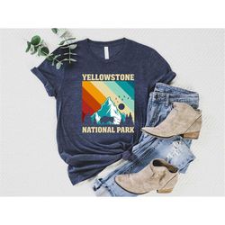 Yellowstone National Park Shirt, Vintage Yellowstone Hiking Shirts, Yellowstone Gifts, Retro Yellowstone Tshirt, Camping