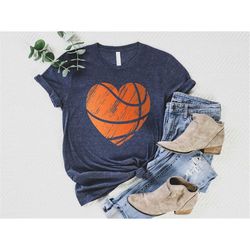 distressed basketball heart shirt, basketball girls shirt, basketball lover gift, basketball mom, basketball team tee,ba