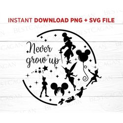 Never Grow Up Svg, Magic Land Svg, Family Trip Svg, Magic Castle Svg, Family Vacation, Birthday Boy Png, Svg File For Cu
