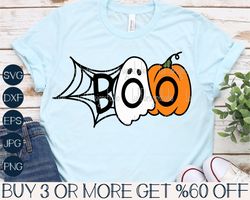 Boo SVG, Kids Halloween SVG, Ghost SVG, Spooky Svg, Pumpkin Svg, Spider Web Svg, Png, Svg Files for Cricut, Sublimation
