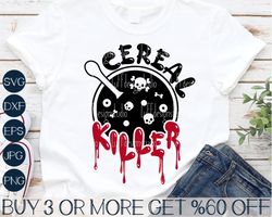 Cereal Killer SVG, Funny Kids Halloween SVG, Boy Halloween Shirt Svg, Fall Svg, Png, Svg Files For Cricut, Sublimation D