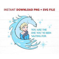 Layered Winter Princess Svg, Princess with Horse Svg, Frozen Princess Png, You Are The One You've Been Waiting For, Subl