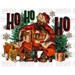 Ho ho ho black santa png sublimation design download, Christmas png, Christmas afro santa png,Christmas santa png,sublim