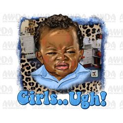 girls ugh valentine's day black baby boy sublimation design download, afro baby png, anti valentine's png, sublimate des