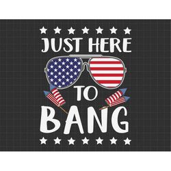 Just Here To Bang 4th Of July Sunglasses Svg, 1776 Svg, American Patriotic, The Fourth of July, Svg, Png Files For Cricu