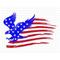 Distressed American Eagle Flag Patriotic 4th Of July, American Patriotic Svg, The Fourth of July, Svg, Png Files For Cri