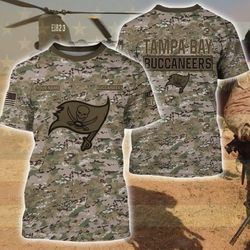 Personalized Tampa Bay Buccaneers Camouflage Football 3D Printed T-Shirt
