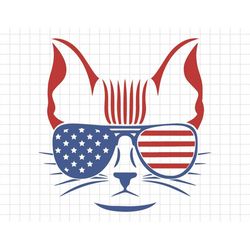 4th of July American Patriotic Cat Svg, American Patriotic, Independence Day, Merica, Svg, Png Files For Cricut Sublimat