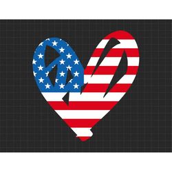 4th of July Independence Day Heart Svg, 1776 Svg, American Patriotic Svg, The Fourth of July, Svg, Png Files For Cricut