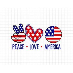 Peace Love America 1776 Svg, Merica Svg, Independence Day, Patriotic Svg, Fourth of July Svg, Svg, Png Files For Cricut