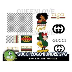 Gucci Logo Bundle Svg, Gucci Pattern Svg, Gucci Minnie Svg