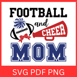 football and cheer mom svg | cheerleader mom svg | football mom svg | cheer mom life svg |silhouette | sublimation