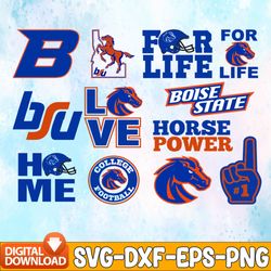 Bundle 12 Files Boise State Broncos Football Team svg, Boise State Broncos svg, NCAA Teams svg, NCAA Svg, Png, Dxf, Eps,