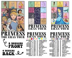 Princess Eras Tour Png , Princess Tour dated Png , Two-sided Shirt, Retro
