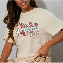 Teacher Of Little Things Gift For Teacher Cat In Hat T-Shirt, Teacher's Tshirt,Reading Lovers Shirt, Dr. Seuss Day Motiv