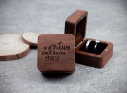 engagement wooden ring bearer personalized, proposal ring box