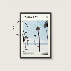 Tampa Bay Poster - Florida - Digital Watercolor Photo, Painted Travel Print, Framed Travel Photo, Wall Art, Home Decor,