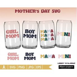 MOM svg, Mini svg ,mama svg, mothers day svg ,mom life svg, Mothers Day ,Libbey 16oz can glass svg,Digital download svg