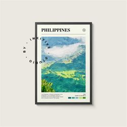 Philippines Poster - Asia - Digital Watercolor Photo, Painted Travel Print, Framed Travel Photo, Wall Art, Home Decor, T