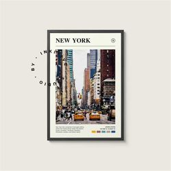 New York Poster - United States - Digital Watercolor Photo, Painted Travel Print, Framed Travel Photo, Wall Art, Home De