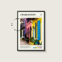 Charleston Poster - South Carolina - Digital Watercolor Photo, Painted Travel Print, Framed Travel Photo, Wall Art, Home
