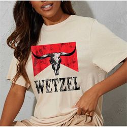 Koe Western Country Music Wetzel Bull Skull T-Shirt, Wetzel Shirt for Concert, Country Music Shirt