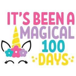 100 Magical Days of School Unicorn Svg, 100 Days of School Svg, Unicorn Svg, Teacher 100 Day of School Svg, Teacher Svg