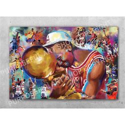 Large Michael Jordan Art from Original Painting - Limited Edition Michael Jordan Canvas