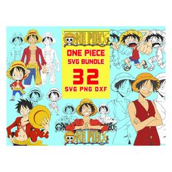 32 Files One Piece Svg Bundle, Cartoon Svg, Anime Svg, One Piece Sublimation, One Piece Shirt, One Piece Design, Cartoon