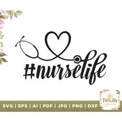 Nurse svg, Nurse Life SVG, nurse adjectives and icons, Cut File svg, Cricut file, files for Silhouette, Clip art, Medica