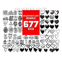677 Valentines Day Bundle Svg, Valentine Svg, Valentines Day, Love Svg, Love Quote Svg, Cupid Svg, Heart Svg