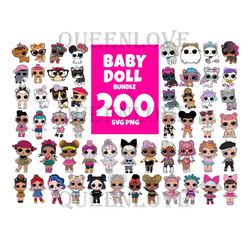 200 baby doll bundle svg, trending svg, baby doll svg, baby doll png, baby doll clipart, baby svg, small baby
