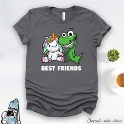 Unicorn And T-Rex Shirt, Best Friends Shirt, Friend Gift, Unicorn Shirt, Dinosaur Shirt, T-Rex Shirt, Unicorn And Dinosa