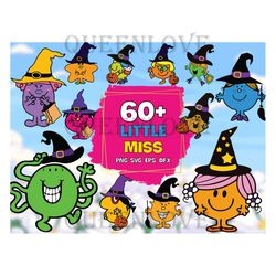 60 Little Miss Svg Bundle, Halloween Svg, Little Miss Svg, Little Miss Png, Little Miss Bundle, Pumpkin Svg, Pumpkin Png