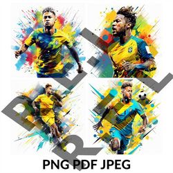 Neymar Brazil PNG\PDF\JPEG Digital Download Clip Art