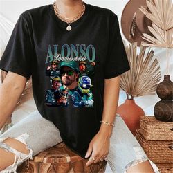 Fernando Alonso Vintage Washed T-Shirt, Formula Racing F1 Homage Graphic Unisex Shirt, Driver Racing Championship Tee Fa