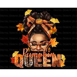 Pumpkin Queen Autumn Png Design, Afro Woman Png Sublimation Designs, Autumn Leaves Png, Black Girl Png Files, Fall Print