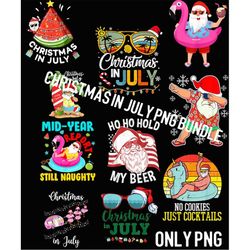 Christmas In July colection design png, Tropical Christmas Png, Funny Christmas In July, Summer Santa Png, Xmas In July