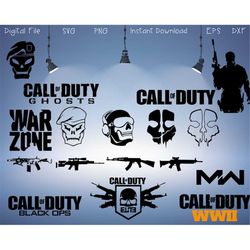 Call Of Duty Svg Bundle, COD Svg, warzone Svg, Modern Warfare Svg, Warrior Svg, Gun Svg, MW Svg, Ps Game, Gaming, Svg, C