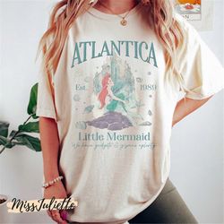 Comfort Colors Vintage 90s Disney Little Mermaid Shirt, Atlantica Little Mermaid Ariel Shirt, Ariel Shirt, Princess Shir