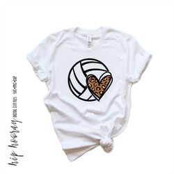 VolleyBall Lepoard Print Fill Heart svg volley ball Mom Court Club Mama Sports Kids dxf png cut file cricut htv vector s