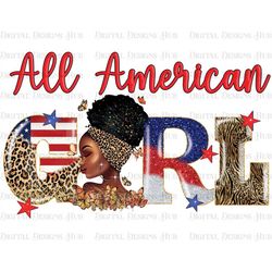 Afro American Girl Png Shirt, American Flag Png Sublimation Download, Queen PNG Files Download, Black Woman Png Digital
