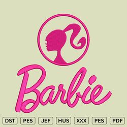 Barbie Embroidery design v4 - Machine Embroidery Files - DST, PES, JEF