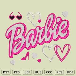 Barbie Embroidery design v5 - Machine Embroidery Files - DST, PES, JEF
