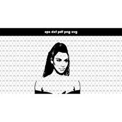 kim kardashian SVG, sticker macbook or poster art print svg file, for cricut design tshirt, kim kardashian decal file fo