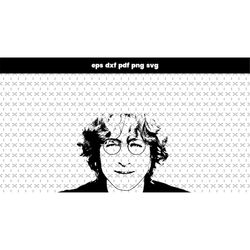 John Lennon decal, sticker for car SVG file for cricut design poster, vintage sweatshirt John Lennon, shirt pattern PDF,
