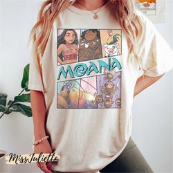 Comfort Colors Vintage Moana Shirt, Disney Princess Shirt, Moana Characters Shirt, Disney Woman Shirt, Disneyword Shirts