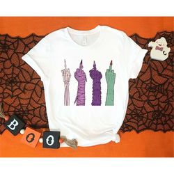 Halloween Middle Finger Shirt, Happy Halloween Shirt, Halloween Party Gift, Halloween Pumpkin Shirt, Funny Halloween Shi